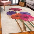thumbnail image 3 of Gerber Daisy Decorative Rug, Posy of Spring Flowers Oil Painting Impressionist Still Life Pattern, Quality Carpet for Bedroom Dorm and Living Room, 6 Sizes, Magenta Champagne, by Ambesonne, 3 of 4