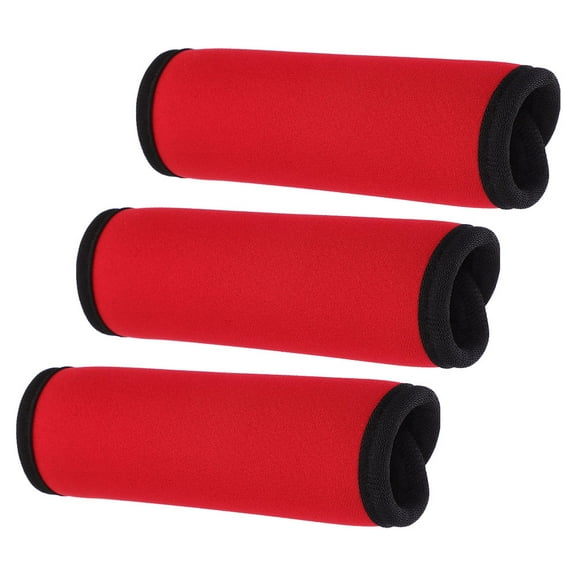 Soimiss 3pcs Pull-Up Bar Grips For Weight Lifting Red Polyester With Detachable Design