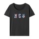 thumbnail image 1 of Camiseta ligera simple jinwen para mujer Ropa deportiva de verano con cuello redondo, 1 of 7