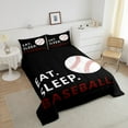 thumbnail image 4 of Erosebridal Baseball Print Comforter Sets Queen Size,Sport Ball Bedding Queen Comforter Set,Gamer Bedroom Decor,Reversible,3Pcs, 4 of 8