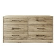 thumbnail image 3 of Castle Place Minimalist 6 Drawer Wooden Dresser, Light Oak, 3 of 7