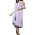 thumbnail image 2 of Antinious Womens Sleeveless Bath Skirt Korean Style Microfiber Tube Top Versatile Bath Towel Skirt,Summer Savings Holiday!Sleep Shirts for Women,Women Tops Casual,Purple,Free Size, 2 of 2