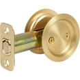 thumbnail image 2 of Stone Harbor Hardware Round Pocket Door Lock, Passage Function, 2-3/4" Backset, Satin Brass, 2 of 3