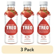 (3 pack) Treo Strawberry Flavored-Infused Bottled Birch Water, 16 oz