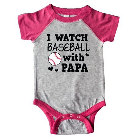

Inktastic I Watch Baseball with My Papa Gift Baby Boy or Baby Girl Bodysuit