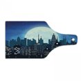 thumbnail image 1 of City Cutting Board, Silhouette Cityscape Under Night Sky with Full Moon Urban Architecture Modern Capital, Decorative Tempered Glass Cutting and Serving Board, in 3 Sizes, by Ambesonne, 1 of 2