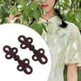 thumbnail image 6 of Abbraccia 2 Pairs Chinese Knot Frog Buttons Traditional Decorative Chinese Frog Closure Chinese Closure Buttons for Hanfu Coats Sweater Coffee, 6 of 9