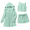 thumbnail image 6 of Sngxgn Women's Pajama Set Long Sleeve Top With Pants Lounge Sets Sleepwear Loungewear with Pockets(Green,M), 6 of 7