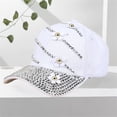 thumbnail image 2 of MEICHEN Glitter Rhinestone Sun Hat for Women Stylish Outdoor Visor Hat with Flower Decoration Women's Baseball Cap White Trucker Hat, 2 of 6