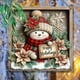 thumbnail image 2 of Escena de Muñeco de Nieve con Tallado de Madera en 2D, Colgante de Cuerda de de Madera, Decoración para Festivales Navideños, 2 of 5