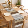 thumbnail image 3 of Table Runner 120 Inches Long for Kitchen Dining, Vintage Brown Wood Dresser Scarf Farmhouse, Dining Table Decorations for Wedding/Parties, Farmhouse Wooden Plank Rustic 13 x 120 In, 3 of 8
