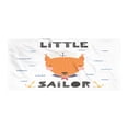 thumbnail image 1 of Saying Gym Towel, Marine Themed Doodle with Fox and Little Sailor Typography and Anchors Waves, One-Sided Quick Dry Microfiber for Beach Fitness & Swimming, 60" x 30", Multicolor, by Ambesonne, 1 of 2