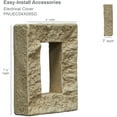 thumbnail image 2 of Ekena Millwork 4"W x 3"D x 7 7/8"H Universal Electrical Cover for StoneWall Faux Stone Siding Panels, Smokey Ridge, 2 of 7