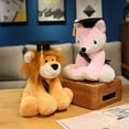 thumbnail image 4 of Graduation Gift Lion Stuffed Toy - 11 inch Cute Animal Plush Toy with Cap,Sash,Graduation Gift for All(Yellow), 4 of 6