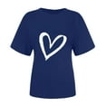 thumbnail image 4 of Tbopshirt Valentine's Day T-Shirts for Women Short Sleeve Graphic Tees, Plus Size Tops,Valentines Day Fashion Crewneck Printing Love Heart T-Shirt Casual Loose Womens Tops S-XXXL, 4 of 6