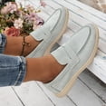 thumbnail image 6 of 2024 Womens Summer New Fashion Round Toe Shallow Mouth Slip-on Designer Vulcanized Shoes Outdoor Casual Flat Bottom Women Loafer, 6 of 6