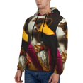 thumbnail image 2 of KLL Noble Style Duck Print Mens Hoodie Long Sleeve Casual Pullover Hooded Sweatshirt Fashion Drawstring Hoodies with Pocket-Large, 2 of 6