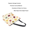 thumbnail image 3 of Open Top Canvas Tote Bag with Zipper Reusable Shopping Bag 13.5x15" Roomy Carryall Colorful Autumn Leaves Pattern, 3 of 9