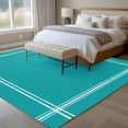 thumbnail image 5 of Pure Teal Green Large Area Rugs for Bedroom Living Room, Soft Non Slip Carpet Bedside Rug, Simple Solid Color Rectangular Floor Cover Kitchen Accent Rug 8'x10' for Dining Room/Office, 5 of 9