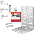 thumbnail image 1 of ERDS-CCTV Camera Mount Bracket Adapter, L-Shape Security Camera Mount Plate, Universal Wall Ceiling Mounting Brackets for PTZ Camera and Dome Surveillance Camera (Stainless Steel Dome Mount Plate), 1 of 4
