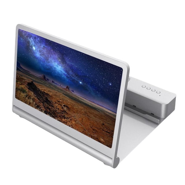 Sidaley Lupa de pantalla de teléfono de 12 pulgadas amplificador de pantalla de teléfono creativo 3D ligero plegable con altavoz Bluetooth expansores Teléfono y Comunicación No.1
