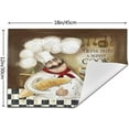 thumbnail image 3 of Chef Kitchen Placemats for Dining Table Set of 4, Retro Cartoon Fat Chef Cook Check Cotton Linen Place Mats for KitchenDining, Non Slip, Durable, Washable FarmhouseModern Table Mats (18" L x 12" W), 3 of 6