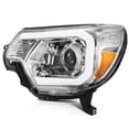 thumbnail image 3 of cciyu Headlight Assembly For Toyota For Tacoma 2012-2015 Chrome Housing Clear Len Amber Reflector Driver & Passenger Side Headlamps, 3 of 5