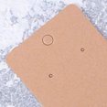 thumbnail image 3 of 100pcs Kraft Paper Earring Cards Holder Simple Earring Display Cards for Ear Studs Earrings Brown, 3 of 7