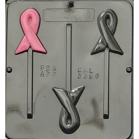 3398 Awareness Ribbon Lollipop Chocolate Candy Mold