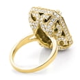 thumbnail image 2 of Ladies 14K Peridot Quartz Gemstone Natural Diamond Cocktail Ring (Yellow Gold Size 7.5), 2 of 3