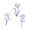 thumbnail image 4 of Escultura de pared de flores de metal de 3 piezas, decoración moderna para colgar en la pared, pintura lineal para tienda, sala de estar, regalos de, 4 of 8