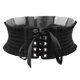 thumbnail image 2 of s mujeres retro para arriba correa del corsé de pretina del cuero del Faux de cintura alta del ojal Hugo Mujeres Cintura Larga Negro, 2 of 10
