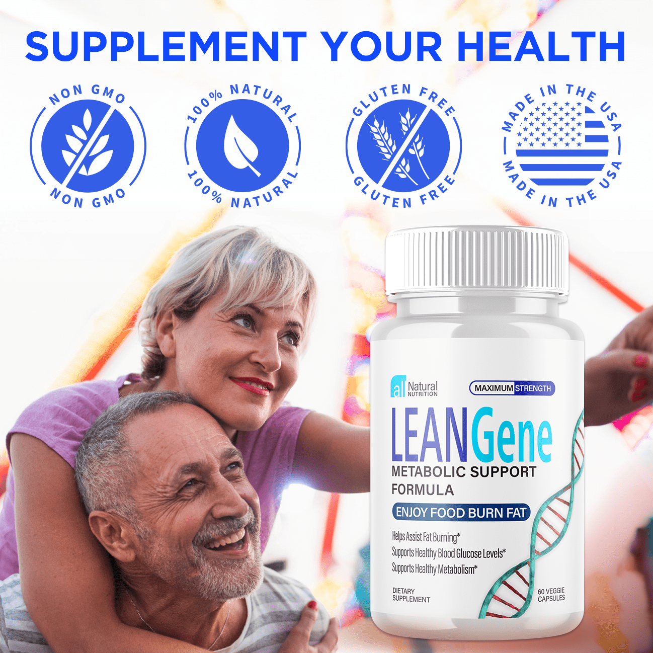 (3 Pack) Lean Gene - Keto Weight Loss Formula - Energy & Focus Boosting Dietary Supplements for Weight Management & Metabolism - Advanced Fat Burn Raspberry Ketones Pills - 180 Capsules