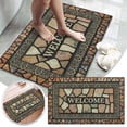 thumbnail image 1 of Full Size Thermal Blanket Sleep Blanket Extra Large Fuzzy Blanket Sheet Blankets Size Christmas Throw Blanket Bear Blanket Adult Stone Pattern Welcome Doormat Flannel Carpet For Living Room And, 1 of 2