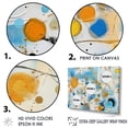 thumbnail image 3 of Designart "Combat Of Teal, White, And Gold Abstraction IV" Abstract Shapes Canvas Art Print, 3 of 7