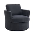 thumbnail image 5 of BUIORD Swivel Accent Chair, 32.3" Comfy Swivel Barrel Chair, 360 Degree Swivel Club Chair Arm Chair for Living Room Bedroom, Dark Gray, 5 of 8