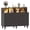 Black walnut, variant on Modern Kitchen Buffet Sideboard Cabinet with Power Outlets & LED Light – 47.2" Freestanding Pantry, Adjustable Shelves, Drawers, Storage Hutch for Dining or Living Room – Black Sesame