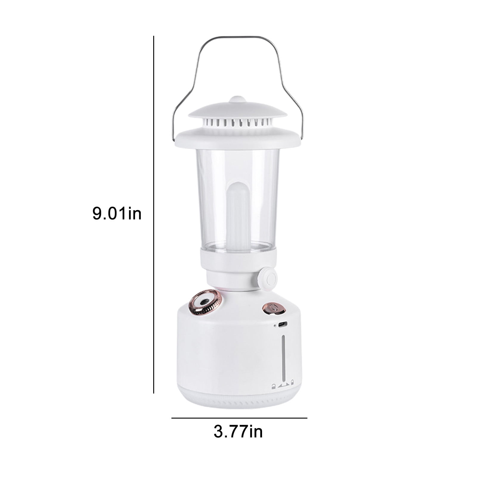 Portable Humidifier with Dimmable Light, 260ML Kerosene Lamp Hanging Cool Mist Humidifiers, 2 Spray Modes, USB Charging Wireless, for Bedroom Indoor Outdoor Camping