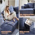thumbnail image 3 of Garaneeds Modular Sectional Sofa for Living Room,108" L-Shape Boneless Couch with Oversized Chaise, Gray, 3 Seat, Left, 3 of 7