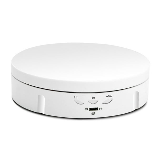 Expositor Tocadiscos giratorio eléctrico de 360 ° con carga USB, soporte de exhibición giratorio, 3 velocidades, ajustable para fotografía, exhibición, joyería, relojes coleccionables Tomshoo Soporte de exhibición
