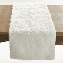Saro Lifestyle Faux Fur Design Table Runner