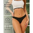 thumbnail image 3 of Finetoo 5 pack Cotton Underwear for Women Thongs for Women Panties S, 3 of 6
