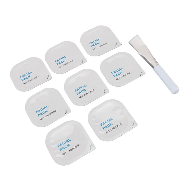 Porque 8pcs Máscara de Elevación de poro de poro Limpieza Profunda de la Mascarilla de Lavado de Cuidado de la Piel Hidratante para Todos los Tipos de Piel Con Cepillo 7.5G