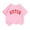 C#Pink2959, variant on CAIVO Kid Girls Cute Fashion Letter Printed Round Neck Short Sleeve Tee Summer Casual Loose Comfortable T Shirt Tops Comfort Toddler Child Daily Wear