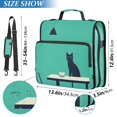 thumbnail image 2 of FORMRS Zipper Binder with Shoulder Strap 1.5-inch Ring 500 Sheet Capacity File Bag, Green Cat, 2 of 5