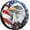 Bald Eagle flag, variant on Cute On The Road Again Spare Tire Cover for Rv SUV Truck Trailer - Funny Wheel Covers Weatherproof Universal Fit for Camper Outdoor Travel Wheel Protectors Cover
