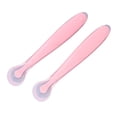 thumbnail image 2 of 2 cucharas de silicona para autoalimentación de bebés, utensilios de entrenamiento para niños pequeños con cabezal suave para el destete., 2 of 14