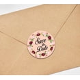 thumbnail image 3 of Darling Souvenir 45 Pcs Floral Wreath Pale Pink Round Save The Date Stickers Envelope Seals-1.6 Inches, 3 of 4
