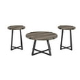 thumbnail image 3 of Walker Edison 3 Piece Industrial Wrap Leg Accent Table Set, Grey Wash, 3 of 8