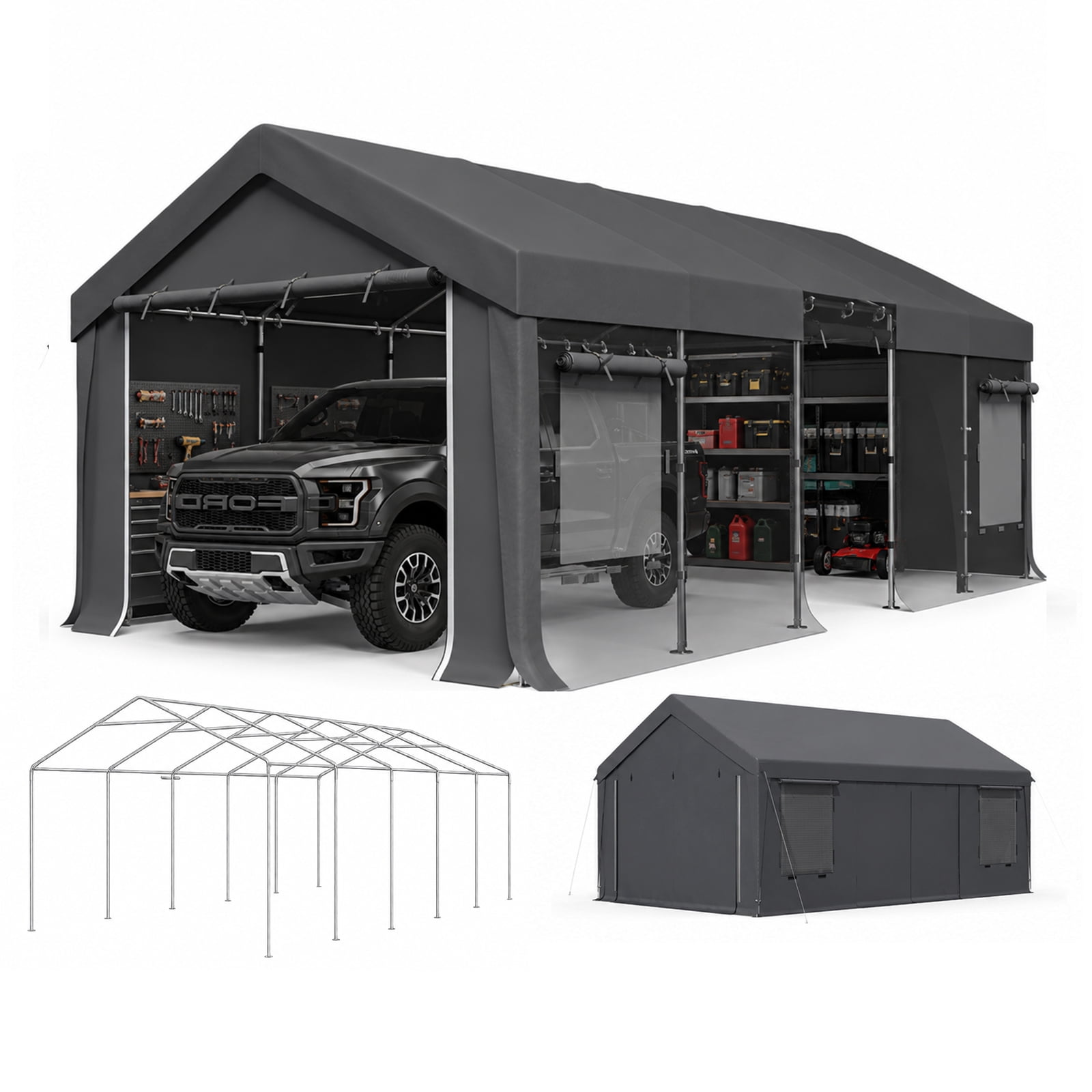 ShelterLogic Garage-in-a-Box Crossover/Small Truck 11 x 20 x 9 ft